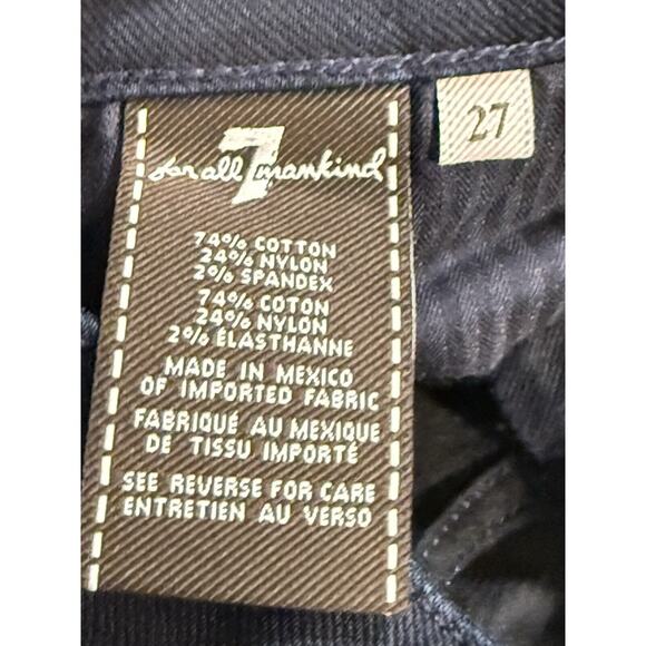 7 For All Mankind GWENEVERE SKINNY Jeans Sz 27 L28 - Picture 4 of 6